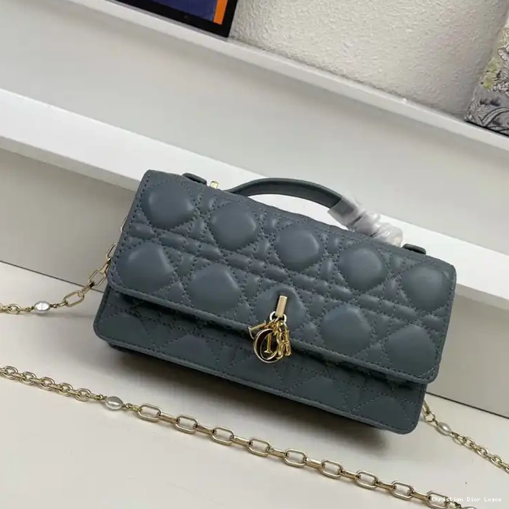 Bag Miss Mini Sky Top Blue Dior Lambskin Cannage Handle 0627 Luxury
